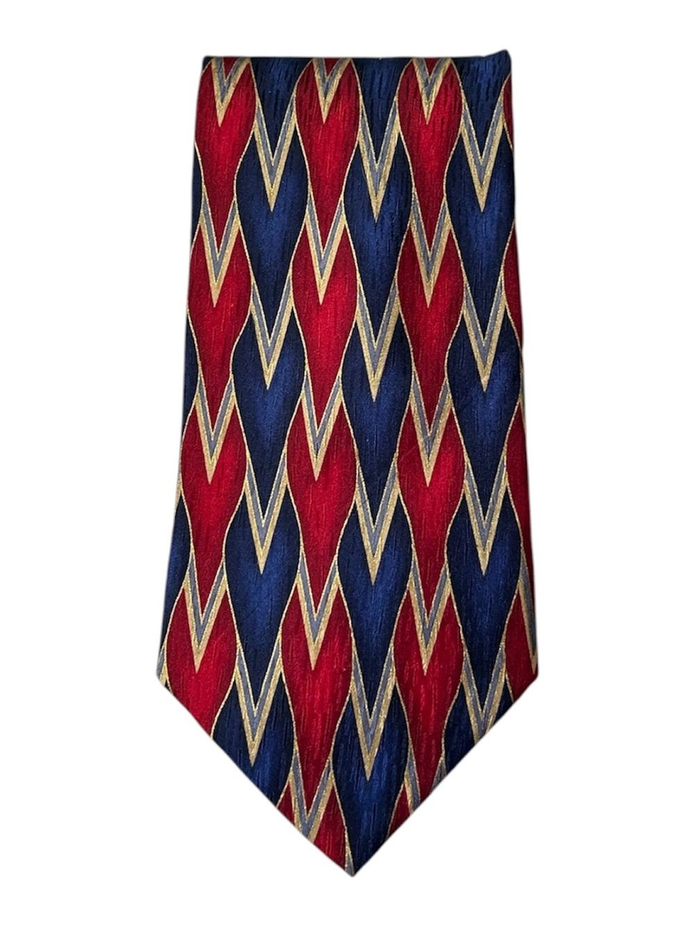 Vintage 90’s Men’s Cocktail Collection Martini Geometric Print Silk Neck Tie